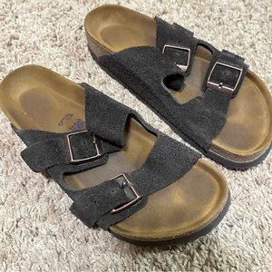 Birkenstock Arizona Soft Footbed, Mocha Suede